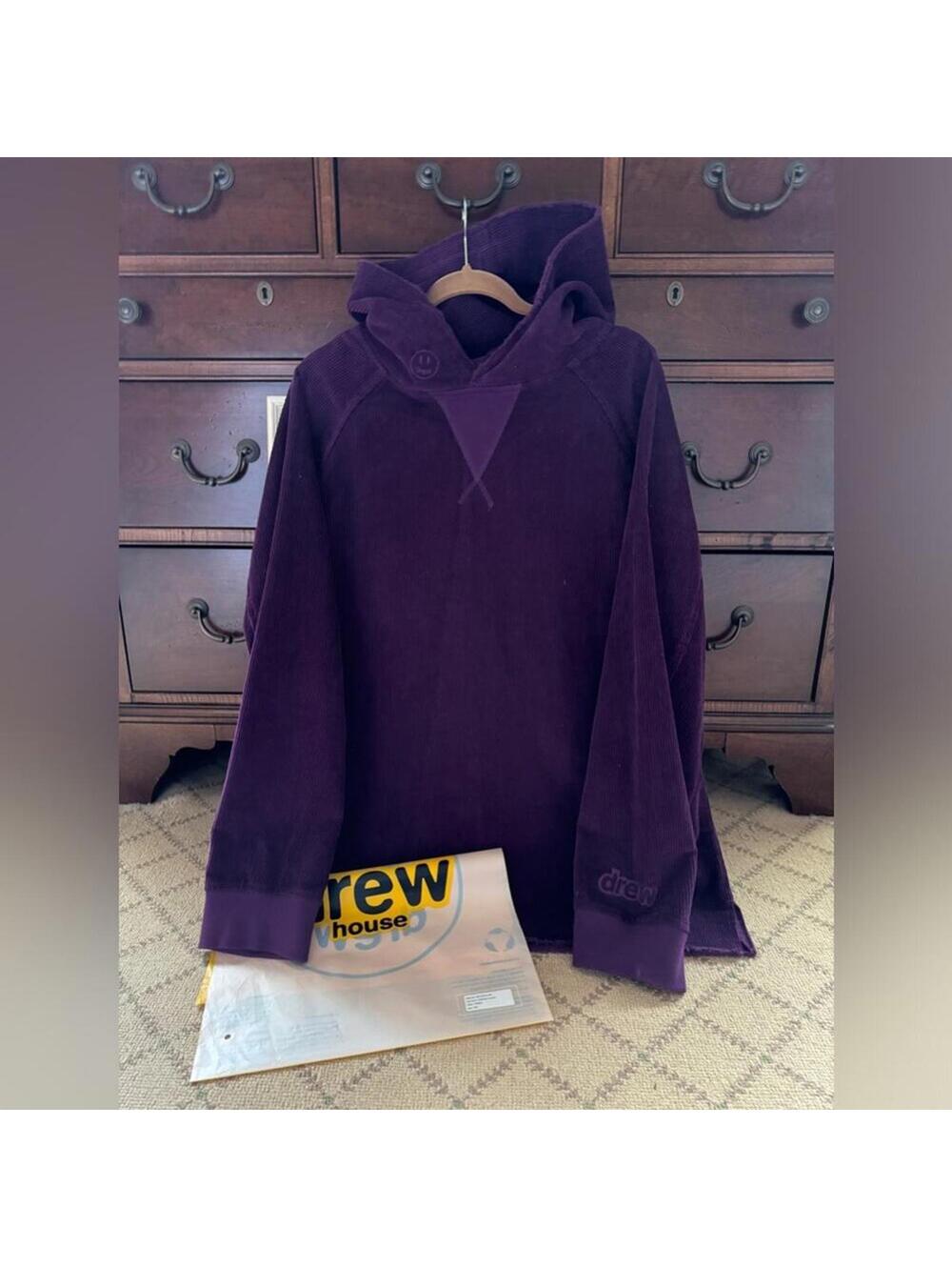 drewhouse deep purple corduroy hoodie M / L NWOT original bag
